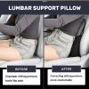 imageCoverado Car Headrest Pillow Ergonomic Memory Foam Car Neck Pillow for Driving Seat with Adjustable Strap Soft PU Leather Breathable Removable Cover Neck Support for Neck Pain ReliefBlackgray