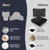imageCoverado Seat Cushion and Lumbar Support Pillow One Piece for Car Office Chair Ergonomic Memory Foam Desk Chair Cushion Back Support Pillow Sciatica ampamp Back ampamp Tailbone Pain Relief CushionGrayGray