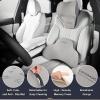imageCoverado Seat Cushion and Lumbar Support Pillow One Piece for Car Office Chair Ergonomic Memory Foam Desk Chair Cushion Back Support Pillow Sciatica ampamp Back ampamp Tailbone Pain Relief CushionGrayGray