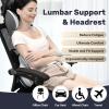 imageCoverado Seat Cushion and Lumbar Support Pillow One Piece for Car Office Chair Ergonomic Memory Foam Desk Chair Cushion Back Support Pillow Sciatica ampamp Back ampamp Tailbone Pain Relief CushionGrayGray