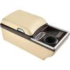 imageCoverado Center Console Universal Bench Seat Center Console Truck Back Seat Car Organizer with Cup Holder Rear Central Car Armrest Box with Storage BeigeBeige
