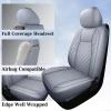 imageCoverado Tundra Seat Covers Back Leather Car Seat Covers for Trucks Automotive Seat Covers Protector Custom Fit 20072021 Toyota TundraRear Seat CoverBlueGray