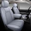 imageCoverado Tundra Seat Covers Back Leather Car Seat Covers for Trucks Automotive Seat Covers Protector Custom Fit 20072021 Toyota TundraRear Seat CoverBlueGray