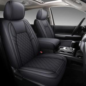 imageCoverado Tundra Seat Covers Back Leather Car Seat Covers for Trucks Automotive Seat Covers Protector Custom Fit 20072021 Toyota TundraRear Seat CoverBlueBlack