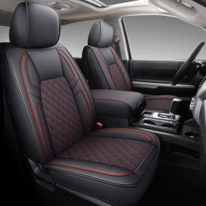 imageCoverado Tundra Seat Covers Back Leather Car Seat Covers for Trucks Automotive Seat Covers Protector Custom Fit 20072021 Toyota TundraRear Seat CoverBlueRed