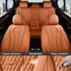 imageCoverado Car Seat Covers Leather Seat Covers Full Set Beige Seat Covers Car Seat Cushion Driver Car Seat Covers Waterproof Car Seat Protector Fit for Most CarsBrown