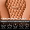imageCoverado Car Seat Covers Leather Seat Covers Full Set Beige Seat Covers Car Seat Cushion Driver Car Seat Covers Waterproof Car Seat Protector Fit for Most CarsBrown