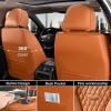 imageCoverado Car Seat Covers Leather Seat Covers Full Set Beige Seat Covers Car Seat Cushion Driver Car Seat Covers Waterproof Car Seat Protector Fit for Most CarsBrown