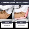imageCoverado Seat Cushion and Lumbar Support Pillow One Piece for Car Office Chair Ergonomic Memory Foam Desk Chair Cushion Back Support Pillow Sciatica ampamp Back ampamp Tailbone Pain Relief CushionBlackSeat Cushion  Lumbar Supportpink