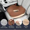 imageCoverado Seat Cushion and Lumbar Support Pillow One Piece for Car Office Chair Ergonomic Memory Foam Desk Chair Cushion Back Support Pillow Sciatica ampamp Back ampamp Tailbone Pain Relief CushionBlackSeat Cushionbeige