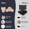 imageCoverado Seat Cushion and Lumbar Support Pillow One Piece for Car Office Chair Ergonomic Memory Foam Desk Chair Cushion Back Support Pillow Sciatica ampamp Back ampamp Tailbone Pain Relief CushionBlackLumbar Support  Headrestbeige