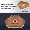 imageCoverado Seat Cushion and Lumbar Support Pillow One Piece for Car Office Chair Ergonomic Memory Foam Desk Chair Cushion Back Support Pillow Sciatica ampamp Back ampamp Tailbone Pain Relief CushionBlackSeat Cushionbeige