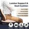 imageCoverado Seat Cushion and Lumbar Support Pillow One Piece for Car Office Chair Ergonomic Memory Foam Desk Chair Cushion Back Support Pillow Sciatica ampamp Back ampamp Tailbone Pain Relief CushionBlackSeat Cushion  Lumbar Supportbeige