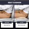 imageCoverado Seat Cushion and Lumbar Support Pillow One Piece for Car Office Chair Ergonomic Memory Foam Desk Chair Cushion Back Support Pillow Sciatica ampamp Back ampamp Tailbone Pain Relief CushionBlackSeat Cushionbeige