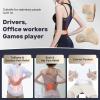 imageCoverado Seat Cushion and Lumbar Support Pillow One Piece for Car Office Chair Ergonomic Memory Foam Desk Chair Cushion Back Support Pillow Sciatica ampamp Back ampamp Tailbone Pain Relief CushionBlackLumbar Support  Headrestbeige