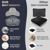 imageCoverado Seat Cushion and Lumbar Support Pillow One Piece for Car Office Chair Ergonomic Memory Foam Desk Chair Cushion Back Support Pillow Sciatica ampamp Back ampamp Tailbone Pain Relief CushionBlackSeat Cushion  Lumbar Supportgray