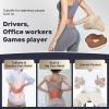 imageCoverado Seat Cushion and Lumbar Support Pillow One Piece for Car Office Chair Ergonomic Memory Foam Desk Chair Cushion Back Support Pillow Sciatica ampamp Back ampamp Tailbone Pain Relief CushionBlackSeat Cushion  Lumbar Supportbeige
