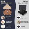 imageCoverado Seat Cushion and Lumbar Support Pillow One Piece for Car Office Chair Ergonomic Memory Foam Desk Chair Cushion Back Support Pillow Sciatica ampamp Back ampamp Tailbone Pain Relief CushionBlackSeat Cushion  Lumbar Supportbeige