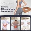 imageCoverado Seat Cushion and Lumbar Support Pillow One Piece for Car Office Chair Ergonomic Memory Foam Desk Chair Cushion Back Support Pillow Sciatica ampamp Back ampamp Tailbone Pain Relief CushionBlackSeat Cushionbeige