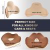 imageCoverado Seat Cushion and Lumbar Support Pillow One Piece for Car Office Chair Ergonomic Memory Foam Desk Chair Cushion Back Support Pillow Sciatica ampamp Back ampamp Tailbone Pain Relief CushionBlackSeat Cushion  Lumbar Supportbeige