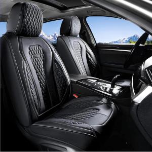 imageCoverado Car Seat Covers Leather Seat Covers Full Set Beige Seat Covers Car Seat Cushion Driver Car Seat Covers Waterproof Car Seat Protector Fit for Most CarsBlack