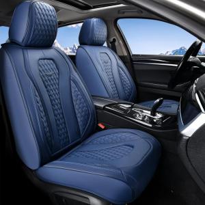 imageCoverado Car Seat Covers Leather Seat Covers Full Set Beige Seat Covers Car Seat Cushion Driver Car Seat Covers Waterproof Car Seat Protector Fit for Most CarsBlue