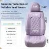 imageCoverado Car Seat Covers Full Set Faux Leather Seat Covers for Car Waterproof Car Seat Protectors 5 Seats Automotive Seat Covers Universal Fit for Most Cars SUV Trucks BlackampampWhiteAPurple