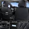 imageCoverado Car Seat Covers Full Set Faux Leather Seat Covers for Car Waterproof Car Seat Protectors 5 Seats Automotive Seat Covers Universal Fit for Most Cars SUV Trucks BlackampampWhiteABlack