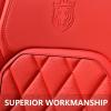 imageCoverado Car Seat Covers Full Set Faux Leather Seat Covers for Car Waterproof Car Seat Protectors 5 Seats Automotive Seat Covers Universal Fit for Most Cars SUV Trucks BlackampampWhiteARed