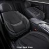 imageCoverado Car Seat Covers Full Set Faux Leather Seat Covers for Car Waterproof Car Seat Protectors 5 Seats Automotive Seat Covers Universal Fit for Most Cars SUV Trucks BlackampampWhiteFabricBlack