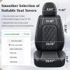 imageCoverado Car Seat Covers Full Set Faux Leather Seat Covers for Car Waterproof Car Seat Protectors 5 Seats Automotive Seat Covers Universal Fit for Most Cars SUV Trucks BlackampampWhiteABlack
