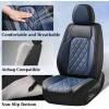 imageCoverado Car Seat Covers Full Set Faux Leather Seat Covers for Car Waterproof Car Seat Protectors 5 Seats Automotive Seat Covers Universal Fit for Most Cars SUV Trucks BlackampampWhiteABlackBlue