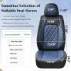 imageCoverado Car Seat Covers Full Set Faux Leather Seat Covers for Car Waterproof Car Seat Protectors 5 Seats Automotive Seat Covers Universal Fit for Most Cars SUV Trucks BlackampampWhiteABlackBlue