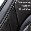 imageCoverado Car Seat Covers Full Set Faux Leather Seat Covers for Car Waterproof Car Seat Protectors 5 Seats Automotive Seat Covers Universal Fit for Most Cars SUV Trucks BlackampampWhiteBright Black