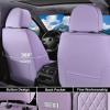 imageCoverado Car Seat Covers Full Set Faux Leather Seat Covers for Car Waterproof Car Seat Protectors 5 Seats Automotive Seat Covers Universal Fit for Most Cars SUV Trucks BlackampampWhiteAPurple