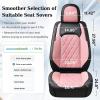 imageCoverado Car Seat Covers Full Set Faux Leather Seat Covers for Car Waterproof Car Seat Protectors 5 Seats Automotive Seat Covers Universal Fit for Most Cars SUV Trucks BlackampampWhiteABlackPink