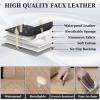 imageCoverado Car Seat Covers Full Set Faux Leather Seat Covers for Car Waterproof Car Seat Protectors 5 Seats Automotive Seat Covers Universal Fit for Most Cars SUV Trucks BlackampampWhiteABeige