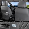 imageCoverado Car Seat Covers Full Set Faux Leather Seat Covers for Car Waterproof Car Seat Protectors 5 Seats Automotive Seat Covers Universal Fit for Most Cars SUV Trucks BlackampampWhiteAGray