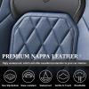 imageCoverado Car Seat Covers Full Set Faux Leather Seat Covers for Car Waterproof Car Seat Protectors 5 Seats Automotive Seat Covers Universal Fit for Most Cars SUV Trucks BlackampampWhiteABlackBlue
