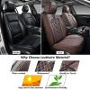 imageCoverado Car Seat Covers Full Set Faux Leather Seat Covers for Car Waterproof Car Seat Protectors 5 Seats Automotive Seat Covers Universal Fit for Most Cars SUV Trucks BlackampampWhiteBright Brown