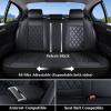 imageCoverado Car Seat Covers Full Set Faux Leather Seat Covers for Car Waterproof Car Seat Protectors 5 Seats Automotive Seat Covers Universal Fit for Most Cars SUV Trucks BlackampampWhiteABlack