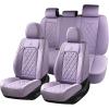 imageCoverado Car Seat Covers Full Set Faux Leather Seat Covers for Car Waterproof Car Seat Protectors 5 Seats Automotive Seat Covers Universal Fit for Most Cars SUV Trucks BlackampampWhiteAPurple