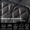 imageCoverado Car Seat Covers Full Set Faux Leather Seat Covers for Car Waterproof Car Seat Protectors 5 Seats Automotive Seat Covers Universal Fit for Most Cars SUV Trucks BlackampampWhiteBright Black