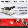 imageCoverado Car Seat Covers Full Set Faux Leather Seat Covers for Car Waterproof Car Seat Protectors 5 Seats Automotive Seat Covers Universal Fit for Most Cars SUV Trucks BlackampampWhiteARed