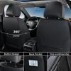 imageCoverado Car Seat Covers Full Set Faux Leather Seat Covers for Car Waterproof Car Seat Protectors 5 Seats Automotive Seat Covers Universal Fit for Most Cars SUV Trucks BlackampampWhiteBright Black