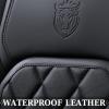imageCoverado Car Seat Covers Full Set Faux Leather Seat Covers for Car Waterproof Car Seat Protectors 5 Seats Automotive Seat Covers Universal Fit for Most Cars SUV Trucks BlackampampWhiteABlack