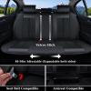 imageCoverado Car Seat Covers Full Set Faux Leather Seat Covers for Car Waterproof Car Seat Protectors 5 Seats Automotive Seat Covers Universal Fit for Most Cars SUV Trucks BlackampampWhiteFabricBlack