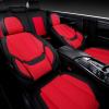 imageCoverado Car Seat Covers Full Set Faux Leather Seat Covers for Car Waterproof Car Seat Protectors 5 Seats Automotive Seat Covers Universal Fit for Most Cars SUV Trucks BlackampampWhiteFabricBlackRed