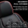 imageCoverado Car Seat Covers Full Set Faux Leather Seat Covers for Car Waterproof Car Seat Protectors 5 Seats Automotive Seat Covers Universal Fit for Most Cars SUV Trucks BlackampampWhiteABlackRed