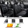 imageCoverado Car Seat Covers Full Set Faux Leather Seat Covers for Car Waterproof Car Seat Protectors 5 Seats Automotive Seat Covers Universal Fit for Most Cars SUV Trucks BlackampampWhiteBright Black